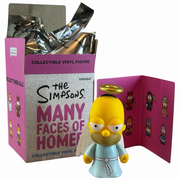 Kidrobot Other - KIDROBOT THE MANY FACES OF HOMER 3" BLIND BOX - ANGEL HOMER - THE SIMPSONS